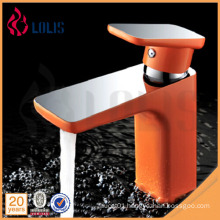 China products single handle chrome orange hot and cold water tap faucet